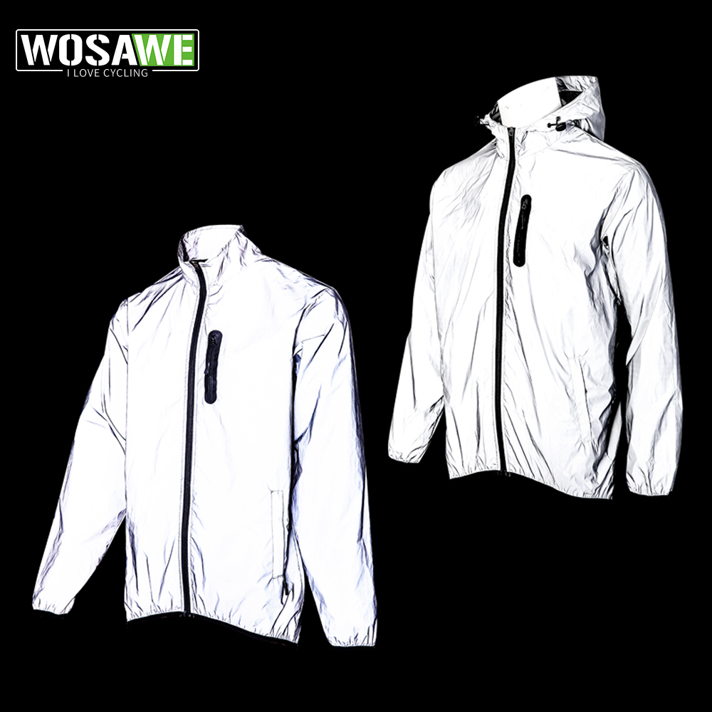 Running Gear Rain - WOSAWE jaket bertudung untuk pria, jaket