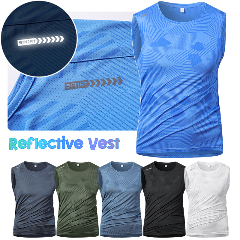 Reflective Running Jacket - Rompi Reflektif Lari Pria, Bahan Sutra