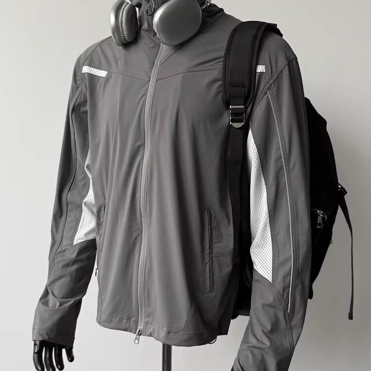 Running Gear Rain - Jaket Lari Outdoor Unisex Ringan Tahan
