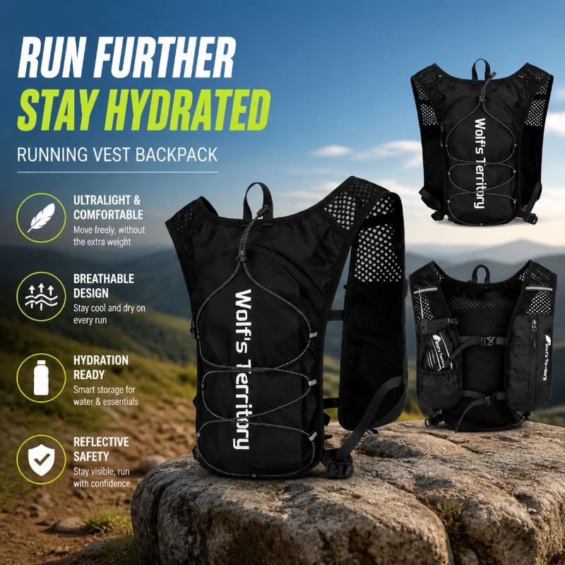 Tas Ransel Lari Marathon, Tas  - Reflective Running Jacket ulasan dan harga