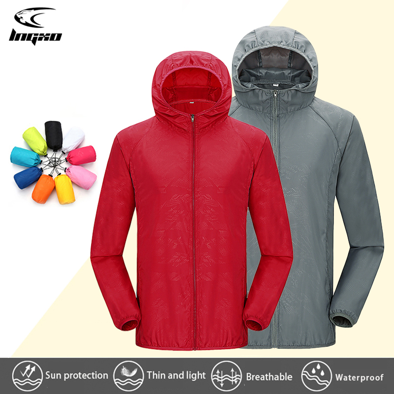 Jaket Tahan Air Hiking LNGXO u - Running Gear Rain ulasan dan harga