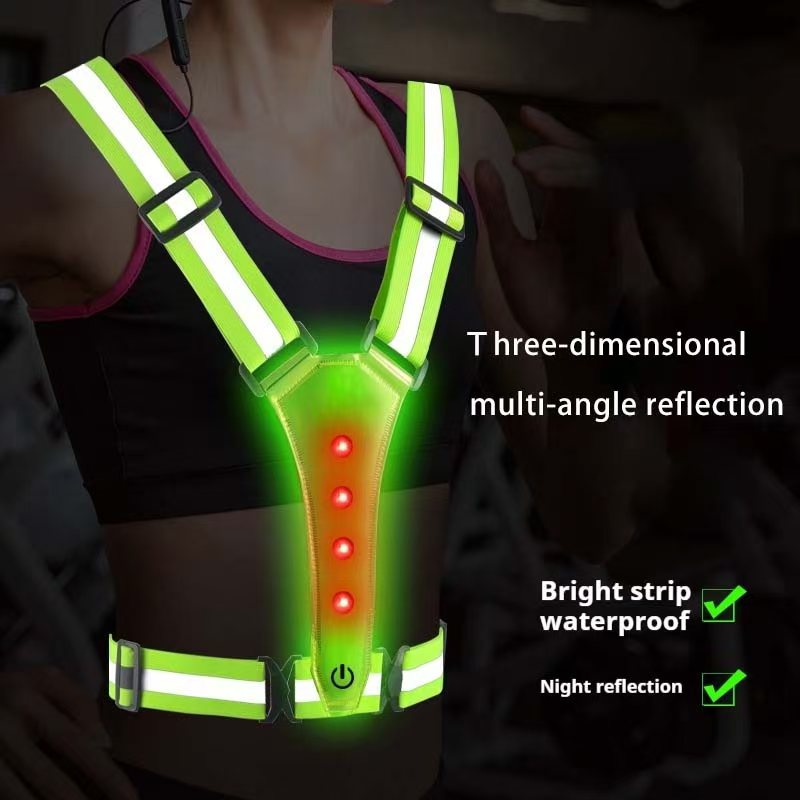 Rompi Lari LED Reflektif Tali  - Reflective Running Jacket ulasan dan harga