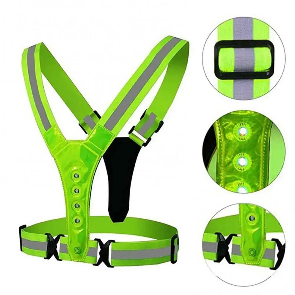 Rompi Lari LED Reflektif Tali  - Reflective Running Jacket ulasan dan harga